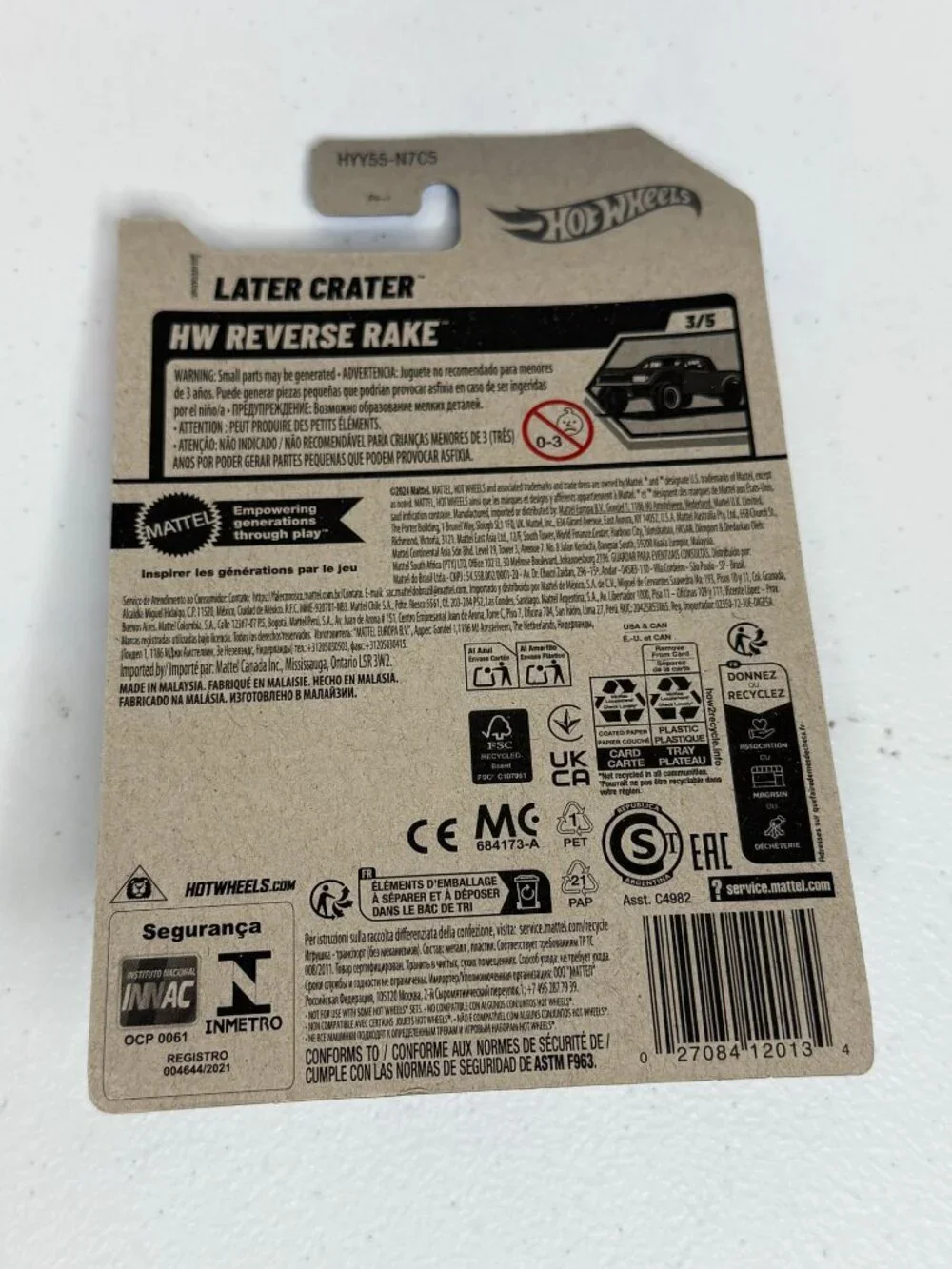 Hot Wheels Later Crater Reverse Rake Lets Race Diecast Car